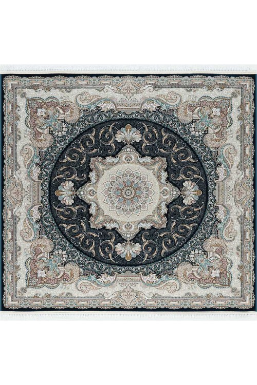 Иранский ковер Shahname 1500 144 Синий квадрат